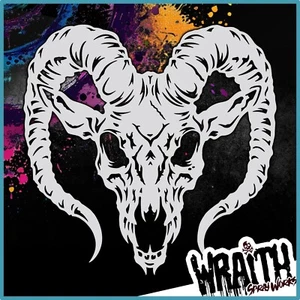 Rotting Goat #1 - Reusable Airbrush Stencil Template - Picture 1 of 4