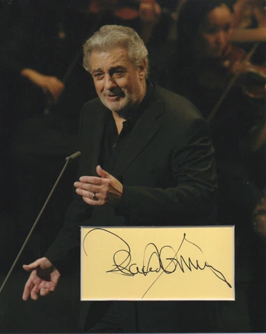 PLACIDO DOMINGO Signed 10X8 Photo Display TENOR OPERA COA Cover