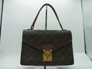 Auth HG75 Louis Vuitton Monogram Concorde M51190 Handbag with key from Japan - Picture 1 of 24