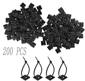 200PCS Cable Clips Self-Adhesive Cord Management Wire Holder Organizer Clamp