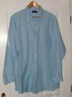 VINTAGE MEN'S PAUL RICH XL BLUE LONG SLEEVED SHIRT WITH BUTTONED COLLAR