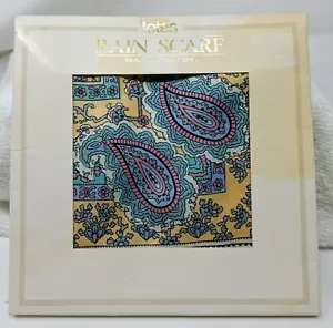 Vintage Totes Rain Scarf 1985 27" Finished 100%polyester - Picture 1 of 7