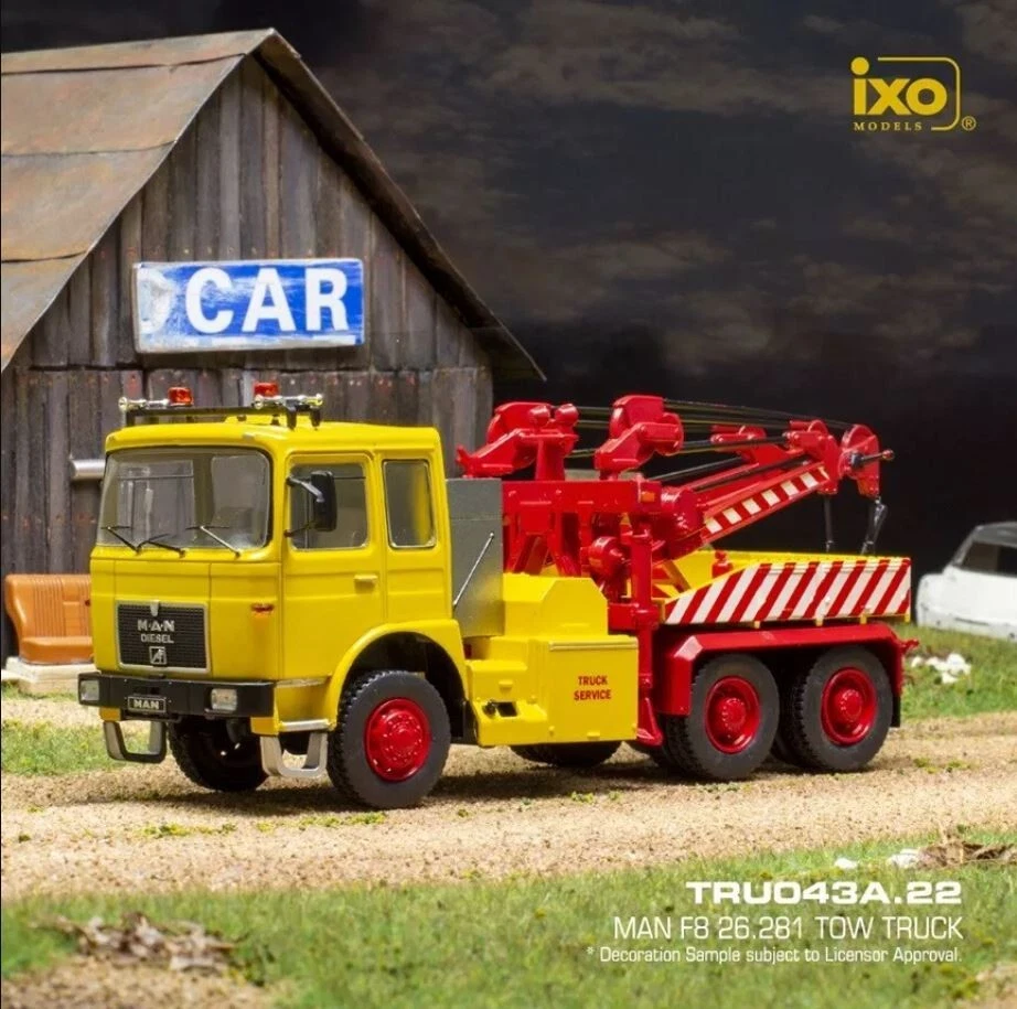 1982 MAN F8 26.281 TRACTOR TRUCK WRECKER ROAD SERVICE YELLOW 1:43 SCALE TRU043A - Image 1 of 1