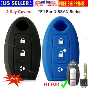 2 3B Silicone Smart Case Fob Protector Holder Cover Entry For Nissan Remote Key - Picture 1 of 4