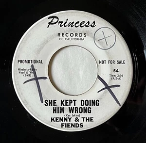 1964 Kenny & the Fiends “She Kept Doing Him Wrong” promo 45 - Picture 1 of 2