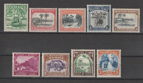 WESTERN SAMOA 1935 SG 180/88 MINT Cat £12.50 Cover