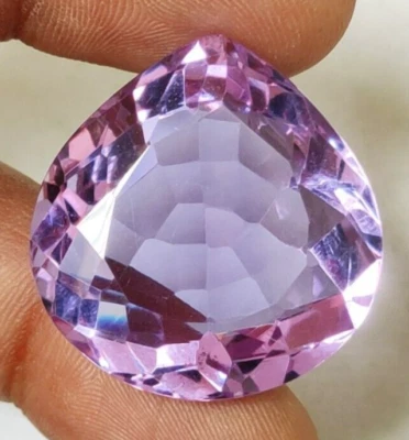 AAA+ 44.25 Ct. Purple Amethyst Pear Cut Facete Loose Gemstone for Ring & Pendant - Image 1 of 4