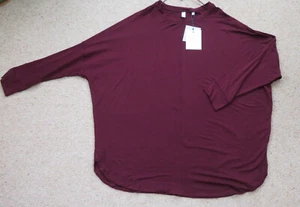 JOHN LEWIS - AND OR - LADIES LOOSE FIT DOLMAN SLEEVE TUNIC TOP SIZE 16 BNWT - Picture 1 of 7