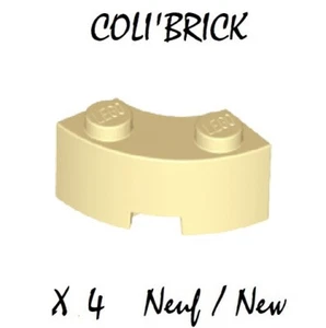 Lego 85080 - 4x Briques / brick round Corner 2x2 - Beige / Tan - NEW NEUF - Imagen 1 de 1