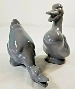 Paar Keramik graue Enten handgefertigt Vintage EUC - Bild 1 von 7