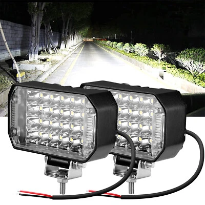 2Pcs 4" Inch 800w 24LED Work Light Bar Spot Beam Driving Fog For Offroad ATV UTV - Image 1 of 4