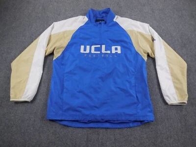 UCLA Bruins Jacket Mens Large Blue Windbreaker Pullover Quarter Zip Adidas - Image 1 of 4