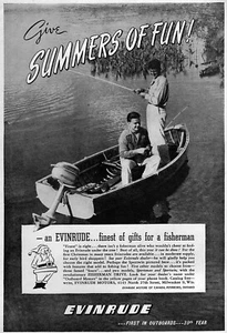 1948 Evinrude Zephyr Outboard Motor Original Ad  - Picture 1 of 1