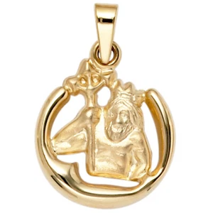 JOBO Anhänger Sternzeichen Wassermann 375 Gold Gelbgold matt Sternzeichenanhänge - Picture 1 of 1