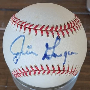 JIM GOSGER SINGLE SIGNED OAL BUDIG BASEBALL RED SOX METS PILOTS - Picture 1 of 2