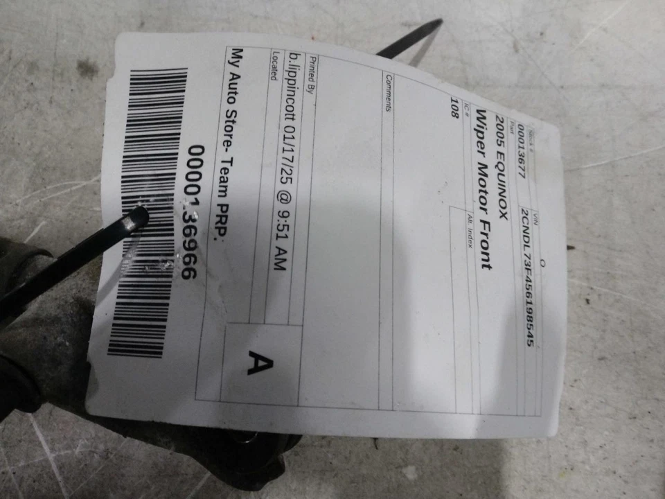 Motor limpiaparabrisas compatible con 02-07 VUE 378330 Foto 1 de 3