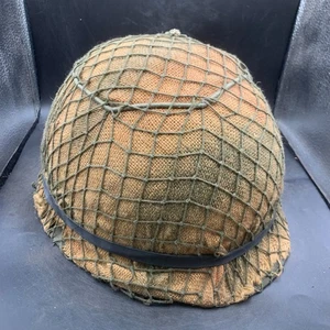 Genuine Dutch Army M53 Euroclone of US M1 Camouflaged Helmet & Liner Set - Picture 1 of 19