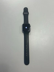 Apple Watch 7000 Series 42MM Aluminum Case Composite Black Band M/L Locked *Read - Zdjęcie 1 z 8