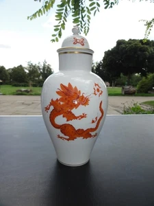 MEISSEN DECKEL VASE ROTER DRACHEN Höhe 25,5 cm 1 Wahl - Picture 1 of 10