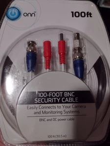 ONN 100-ft BNC Extension Security Cable w/ Locking BNC Connection & DC Power - Picture 1 of 2
