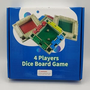 Shut the Box 4 Players Dice Wooden Board Table Game Math Number Family Fun - Picture 1 of 4
