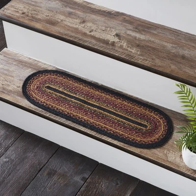 Pisada de escalera Heritage Farms yute primitivo 8,5x27 piso de látex ovalado marcas VHC Foto 1 de 4