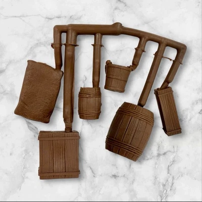 Conte Playset Beau Geste Army 男式配件喷雾棕色桶箱桶 J76 — 第 1/4 张图片