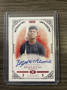 2022 Onyx Vintage Autograph Blue #VA-BA Bryan Acuna /400 Prospect MN Twins