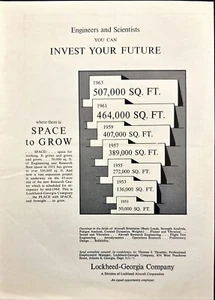 Pubblicità stampa necessaria ingegneri e scienziati Lockheed Georgia 1963 - Foto 1 di 5