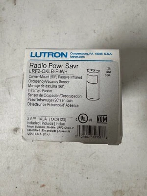 NEW Lutron LRF2-OKLB-P-WH Wireless Wall-Mount Occupancy / Vacancy Sensor - Image 1 of 3