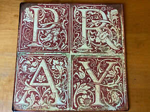 Metal Sign "Pray" Vintage Square Plaque Medieval Letters Wall Decor Message 9.5"