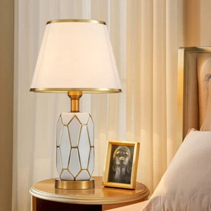 Light Luxury Ceramic Night Light Minimalism Style Parlor Decor Table Lamp - Picture 1 of 8