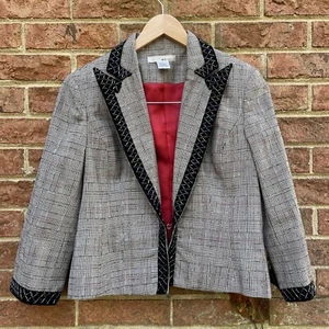 Beaded vintage cropped blazer women - Picture 1 of 11