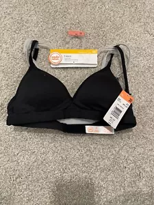 NWT Girls Wonder Nation 2 Pk Wirefree TShirt Convertible Bras Black/Gray Sz 30 - Picture 1 of 5