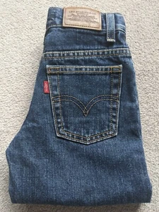 Children's Kid's Levi's Loose Straight Jeans W20 L16 Blue Adjustable 100% Cotton - Picture 1 of 6