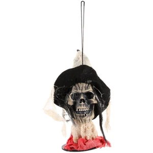 Skeleton Ghost Head Hanging Halloween Decorative Figurine Decoration - Picture 1 of 12