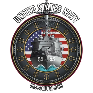 USS Stout DDG-55 US Navy Pride Destroyer Veteran 5" Military Graphics Decal - Bild 1 von 1