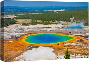 Wall26 - Canvas Wall Art - Grand Prismatic Spring in Yellowstone National Park - Picture 1 of 6
