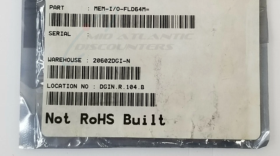 Cisco 64mb Flash Memory for 7200 I/O Controller MEM-I/O-FLD64M - Image 1 of 1