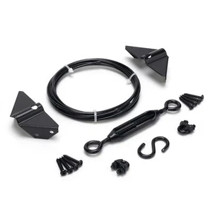 Anti-Durchhang Tor Bausätze für Holzzaun, Schwarz Tor Stützkabel Kit Hardware, G... - Bild 1 von 7