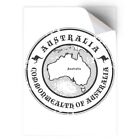 1 x Vinyl Sticker A3 - BW - Australia Map  #39824
