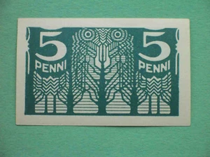 ESTONIA, Eesti Vabariigi Kassatäht 1919 - 1920. 5 Penni. UNC. Pick-39a - Picture 1 of 2