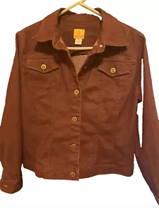 Ruby Rd. Chaqueta vaquera Cranberry Jean para mujer talla 16 súper linda - Imagen 1 de 10