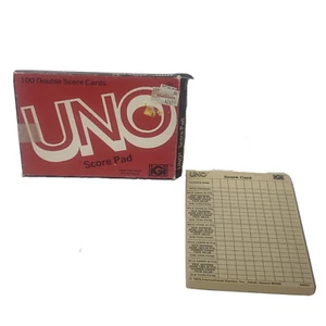 Uno Score Pad 100 Carte Doppio Punteggio IGI 1978 con Scatola #4001 Vintage - Foto 1 di 10
