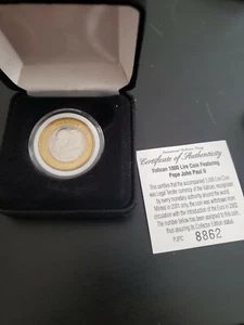 Moneda de 1000 liras del Papa Juan Pablo II - 2001 sin circular ¡Bonita!¡! - Imagen 1 de 4