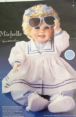 Muñeca de porcelana "Michelle" - por la artista de muñecas Virginia Ehrlich Turner 1991 como nueva. Foto 1 de 4