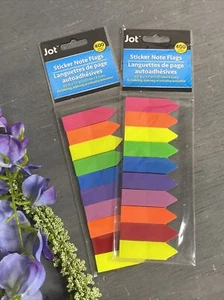 800 Jot Sticker Note Flags Sticky Page Markers Post Index Labels ASSORTED COLORS - Picture 1 of 4