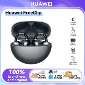 Huawei FreeClip BLACK HD Call Touch Control Clip-on Open Ear Earphone Earbuds - Picture 1 of 7