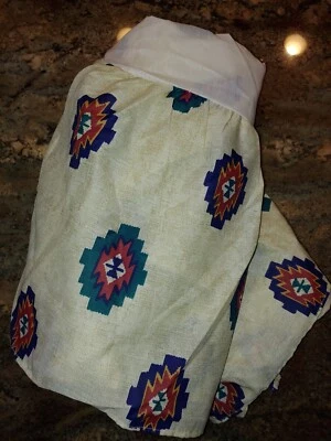 Юбка для кровати Bibb Co. QUEEN Southwestern из поликоттона с оборками 14 дюймов без раскола - Изображение 1 из 4