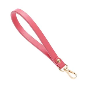 Pink Wristlet Strap Wrist Lanyard Genuine Leather Replacement Strap for KeyCh... - Picture 1 of 7